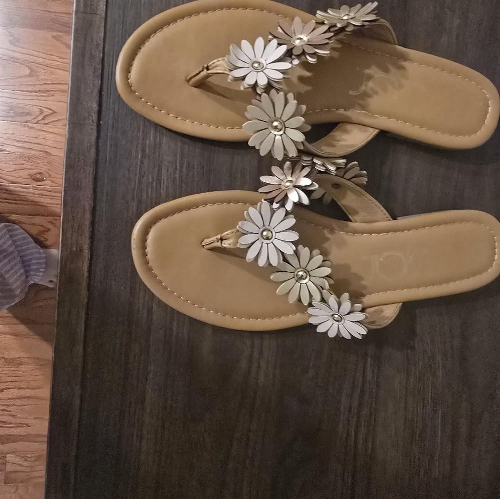 Sugar Brown Floral Embellished Sandals - Picture 3 of 9